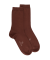 Chaussettes femme Soft Coton à bord souple - Marron