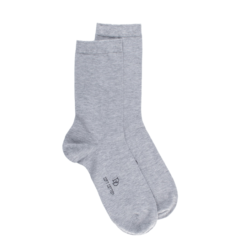 Chaussettes femme Soft Coton à bord souple - Gris Rocheux | Doré Doré