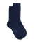 Chaussettes femme Soft Coton à bord souple - Bleu marine