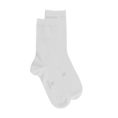 Chaussettes femme Soft Coton à bord souple - Blanc | Doré Doré