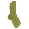 Chaussettes homme luxe en pur fil d'écosse extra fin - Vert | Doré Doré