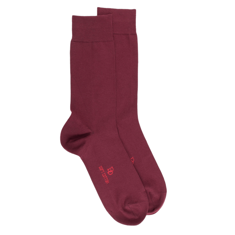Chaussettes homme Soft Cotton  - Aubergine | Doré Doré