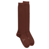 Mi-bas femme en coton doux - Marron | Doré Doré