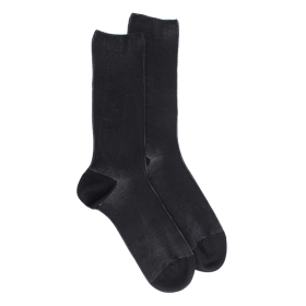 Chaussettes bicolores en laine – Noir