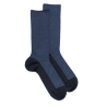 Chaussettes laine à motifs géométrique - Bleu marine