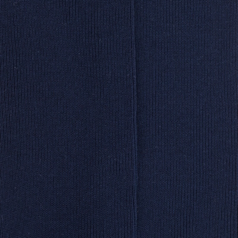 Chaussettes femme à côtes sans bord élastique en fil d'Écosse - Bleu Matelot | Doré Doré