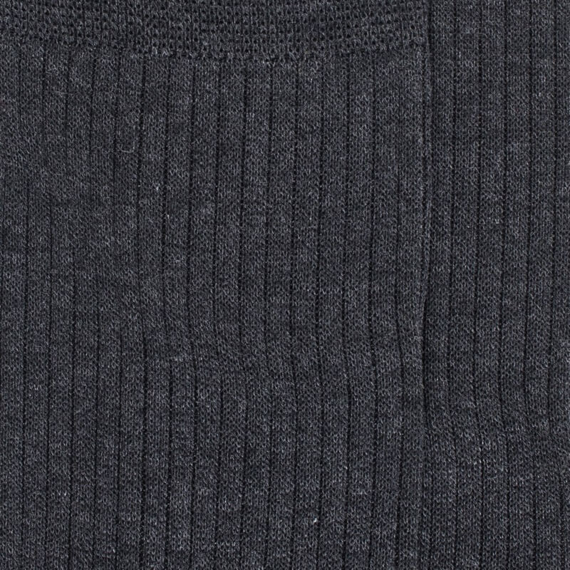 Chaussettes Homme côtelées en pur fil d'Ecosse - Gris foncé | Doré Doré