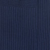 Chaussettes Homme côtelées en pur fil d'Ecosse - Bleu marine | Doré Doré