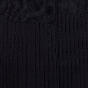 Mi-bas homme luxe 100% fil d'Ecosse extra fin - Bleu marine foncé | Doré Doré