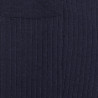 Chaussettes côtelé bicolores homme en laine et coton doux - Bleu marine | Doré Doré