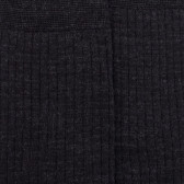Mi-bas homme luxe à côtes en laine mérinos extra fine - Gris anthracite | Doré Doré