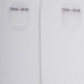 Chaussettes femme invisible en coton et bandes anti-glisse - Blanc | Doré Doré