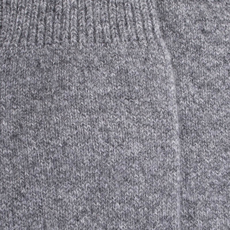 Mi-bas femme Douceur en laine et cachemire - Gris oxford | Doré Doré
