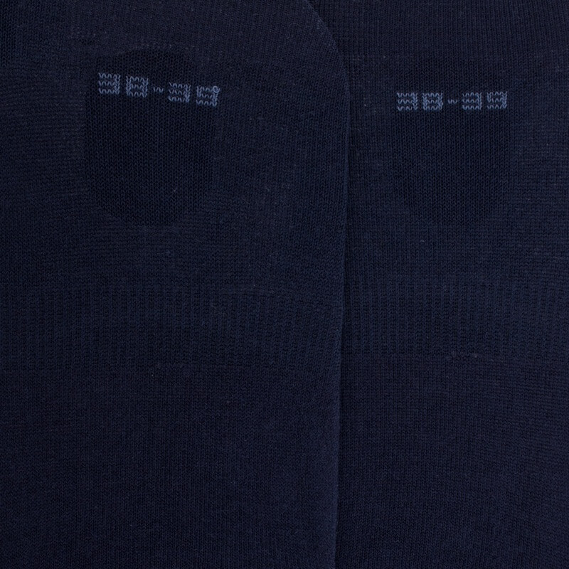 Chaussettes femme invisible en coton et bandes anti-glisse - Bleu marine | Doré Doré