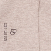 Socquettes courtes avec bord roulé en coton égyptien - Beige | Doré Doré