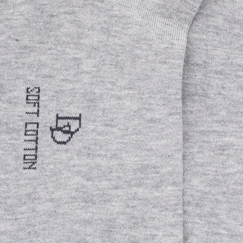Socquettes courtes avec bord roulé en coton égyptien - Gris clair | Doré Doré