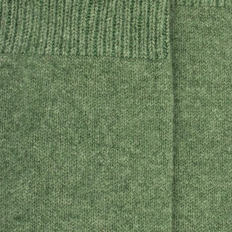 Chaussettes homme en laine et cachemire - Vert tremble | Doré Doré