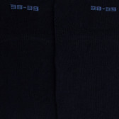 Chaussettes femme invisible en coton et bandes anti-glisse - Bleu foncé | Doré Doré
