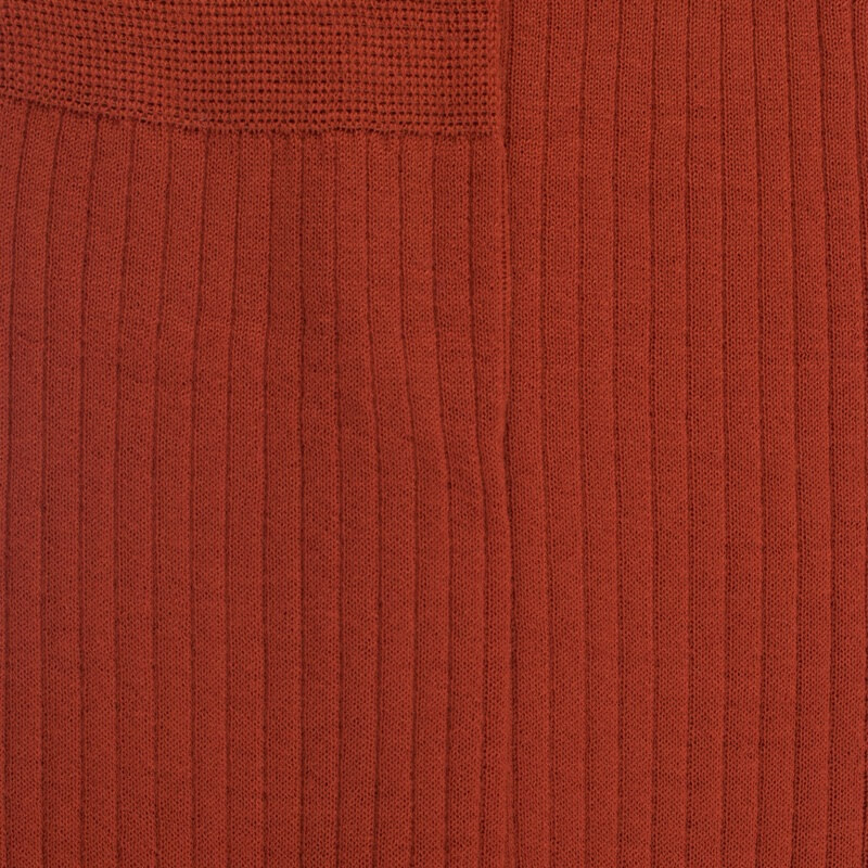 Chaussettes Homme luxe en laine mérinos extra fine - Henné | Doré Doré