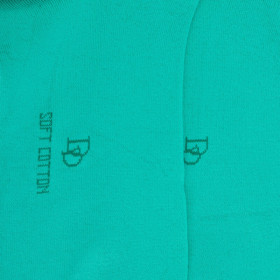 Chaussettes femme en coton doux avec bords roulés  - Vert | Doré Doré