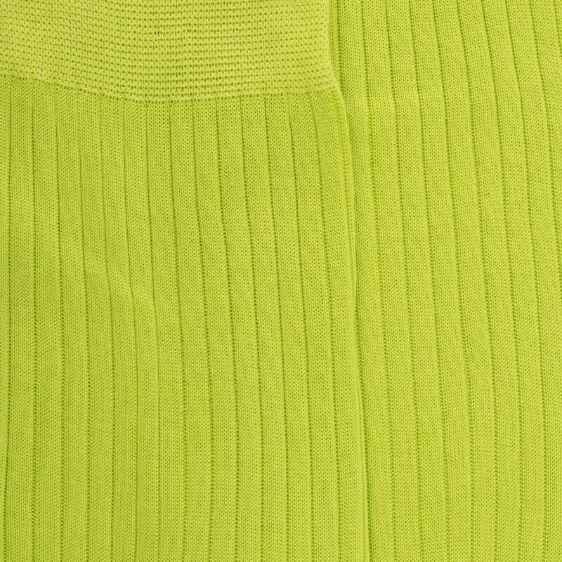 Chaussettes homme luxe en pur fil d'écosse extra fin - Vert Pomme | Doré Doré