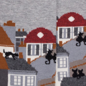 Chaussettes avec chats sur les toits de Paris | Doré Doré