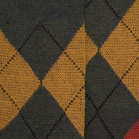 Chaussettes homme en laine mérinos et motifs jacquard à losanges - Thuya et Henné | Doré Doré