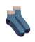 Chaussettes courtes pour femmes en viscose avec motifs arabes - Bleu Pirogue