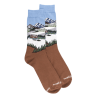 Chaussettes en coton pour hommes avec motifs de paysages de montagne - Terre | Doré Doré