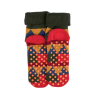 Chaussettes en coton à motifs géométriques pour enfants - Rouge Ponceau