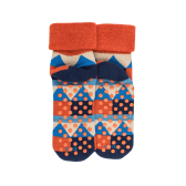 Chaussettes en coton à motifs géométriques pour enfants - Bleu Voilier | Doré Doré