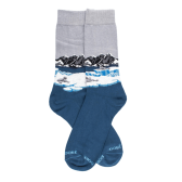Chaussettes en coton pour hommes avec motif de phoque sur le quai - Bleu Croisette | Doré Doré