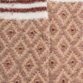 Chaussettes pour femmes en laine polaire à motifs de diamants - Beige Désert | Doré Doré