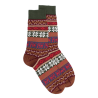 Chaussettes homme en laine à motif de Noël - Rouge pommard