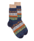 Chaussettes homme en laine à motif de Noël - Bleu Voilier
