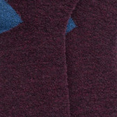 Chaussettes femme en laine polaire - Bordeaux & Bleu saphir | Doré Doré