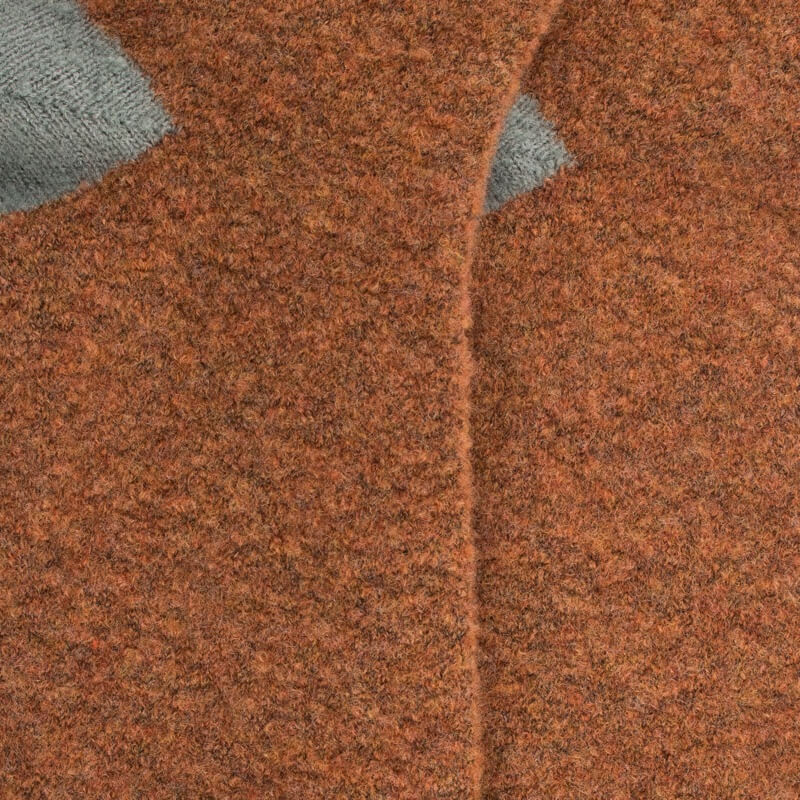 Chaussettes femme en laine polaire - Orange écureuil & Cameleon | Doré Doré