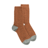 Chaussettes femme en laine polaire - Orange écureuil & Cameleon | Doré Doré