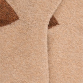Chaussettes femme en laine polaire - Beige Désert & Orange écureuil | Doré Doré