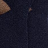 Chaussettes femme en laine polaire - Bleu marine & Beige seigle | Doré Doré