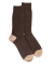 Chaussettes homme en laine polaire - Couleur café & Beige Désert