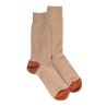 Chaussettes homme en laine polaire - Beige Désert & Orange cognac