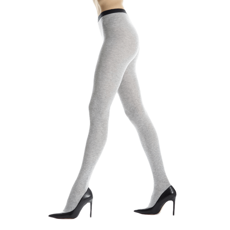 Collant femme en coton - Gris Rocheux | Doré Doré
