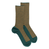 Chaussettes homme en laine sans bord élastique à motif géométrique - Gris-vert Fer & Safran | Doré Doré