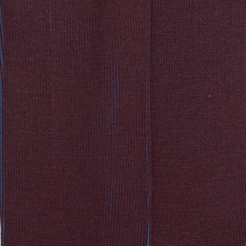 Chaussettes homme à côtes sans bord élastique en laine - Aubergine | Doré Doré