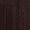 Mi-bas femme en laine et cachemire à motif torsadés - Marron Chocolat | Doré Doré