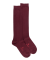 Mi-bas femme en coton égyptien - Aubergine