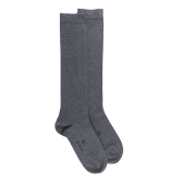 Mi-bas femme en coton égyptien - Gris oxford | Doré Doré