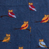 Chaussettes homme en coton motif hibou - Bleu pêcheur & Bleu Macadam | Doré Doré