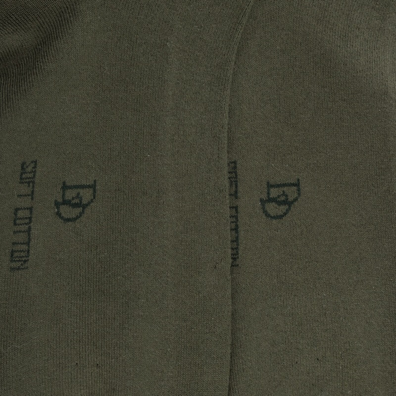Chaussettes femme en coton doux avec bords roulés - Vert mélèze | Doré Doré
